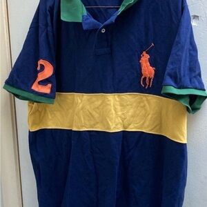 Polo by Ralph Lauren Men's Shirt - Blue, Yellow, Green, Orange